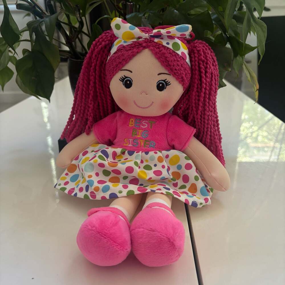 NEW June Garden Best Big Sister Sophie Plush Rag Doll 14"